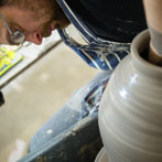 Alex Shimwell at work in his studio